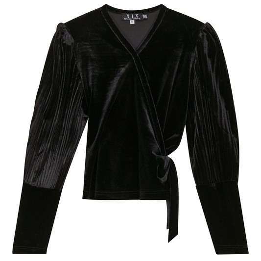 Velour Wrap Top