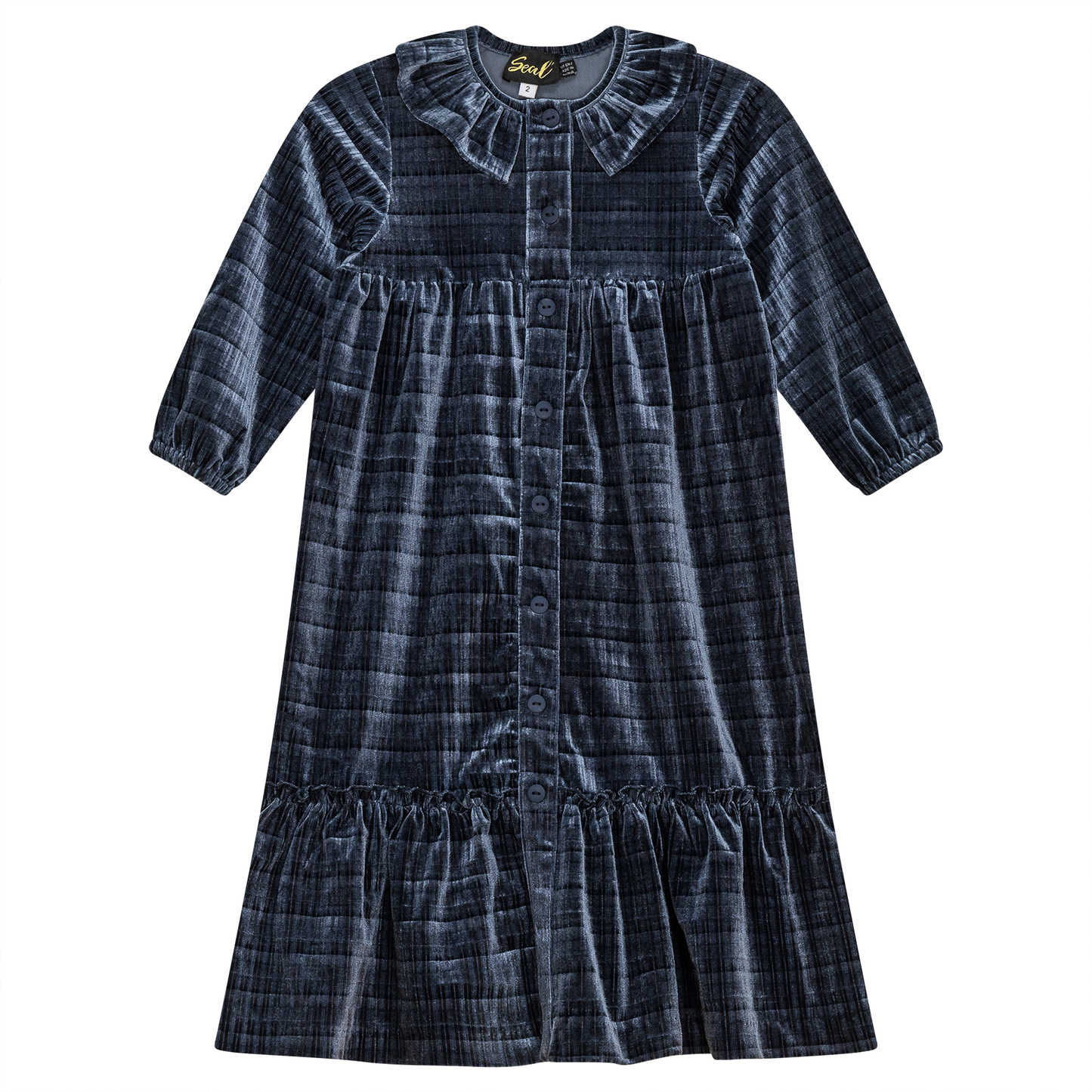 Plaid Velour Maxi Dress