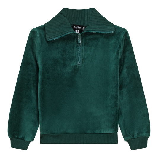 Velour Zip Up Top