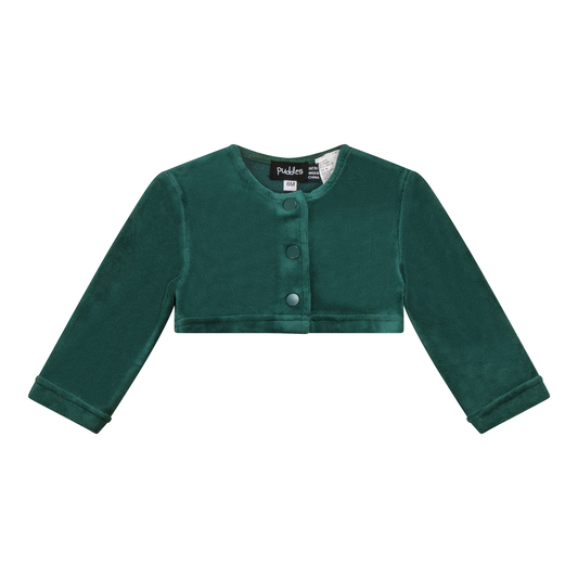 Velour Crop Cardigan