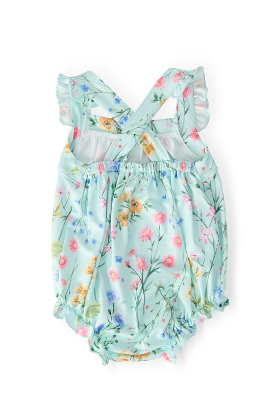 Wild Woods Ruffle Cross Back Romper