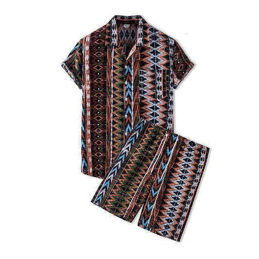 Munsieur Vacay Hawaiian Shorts Set Men's