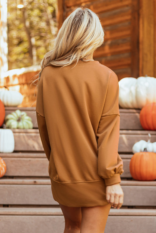 Sequin Happy Halloween Long Sleeve Top