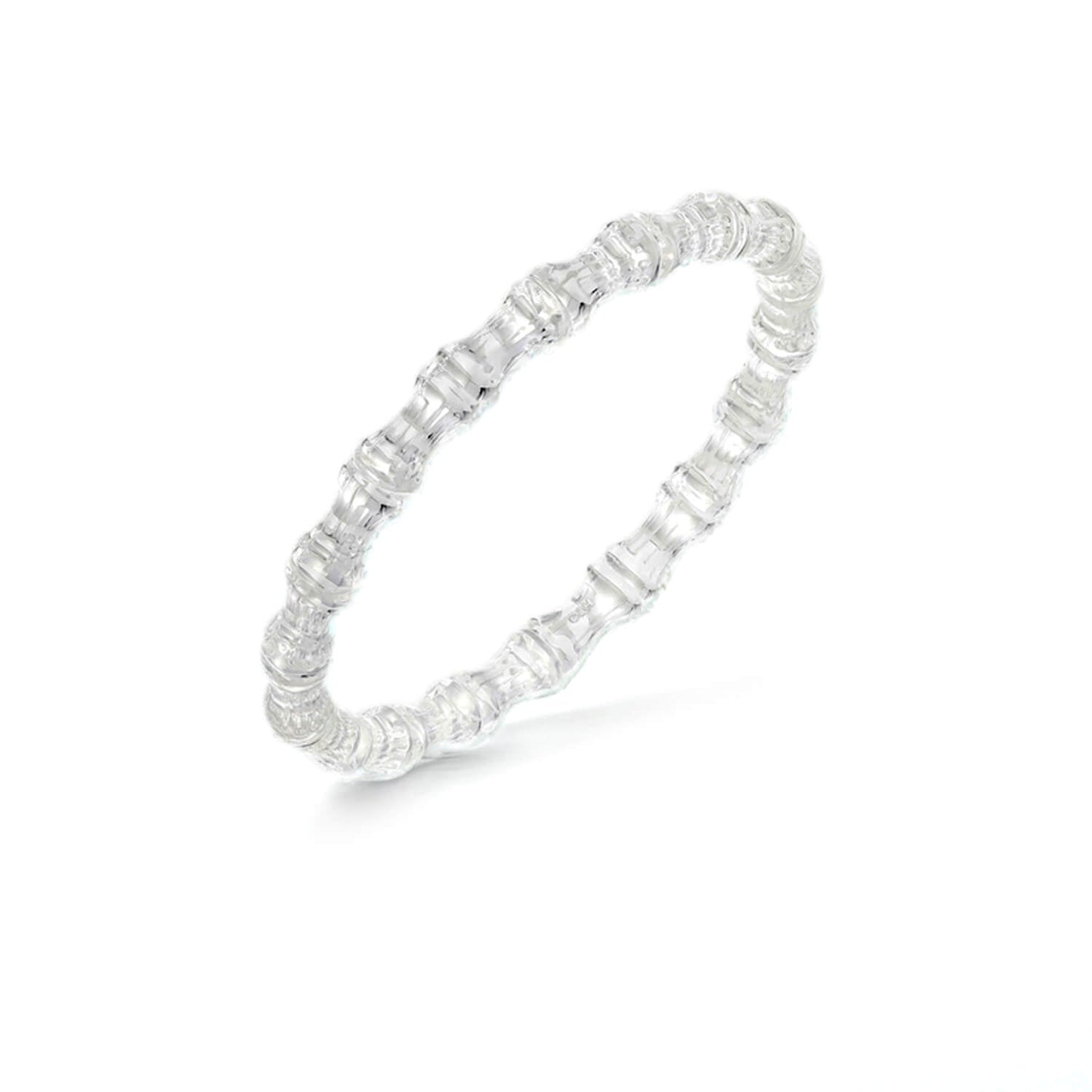 Bamboo Lucite Slip On Bangle