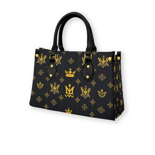 Munsieur Designer Black Handbag with Zip Pocket