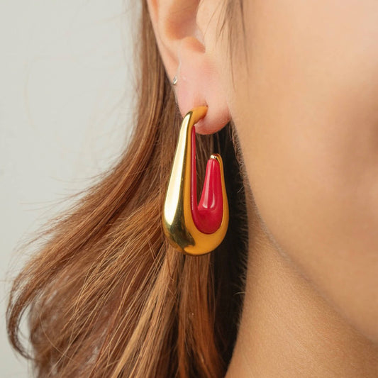 Drop Hoop Earrings