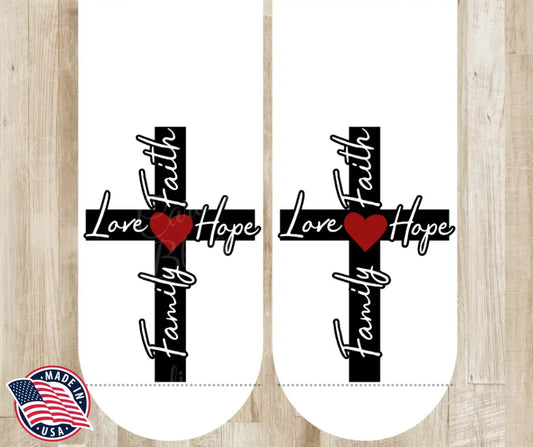 Faith Hope Love and Family – White