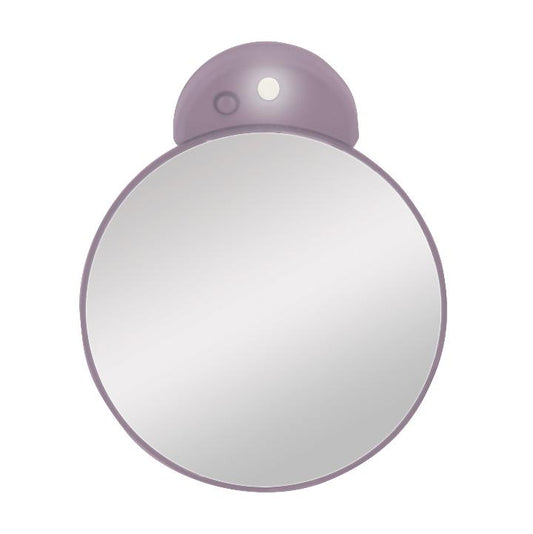 Lighted Compact Mirror with Magnification & Suction Cups