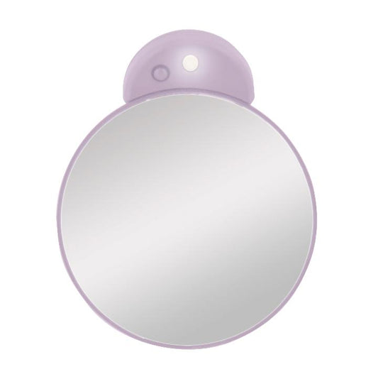Lighted Compact Mirror with Magnification & Suction Cups