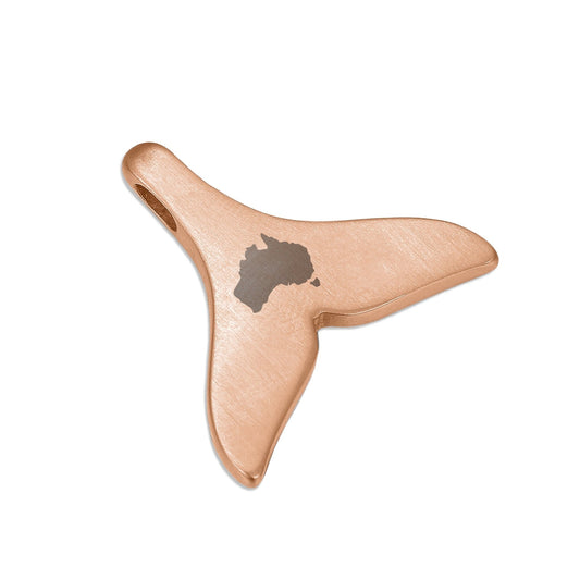Gum Burl Whale Tail Necklace - Rose Gold