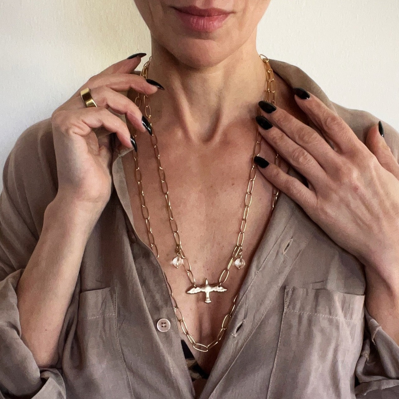 I Am Bird Long Chain Necklace