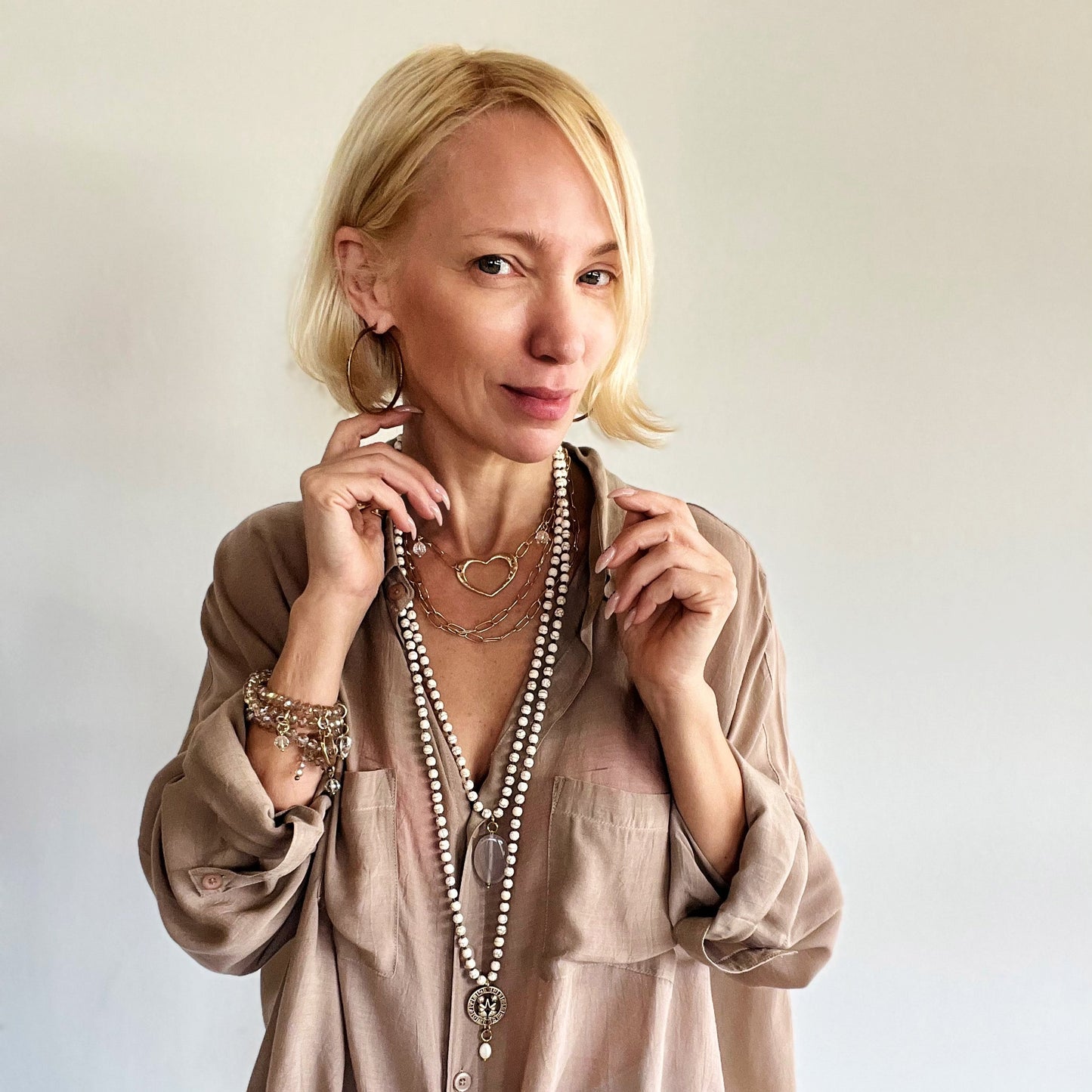 Love Open Heart Long Chain Necklace