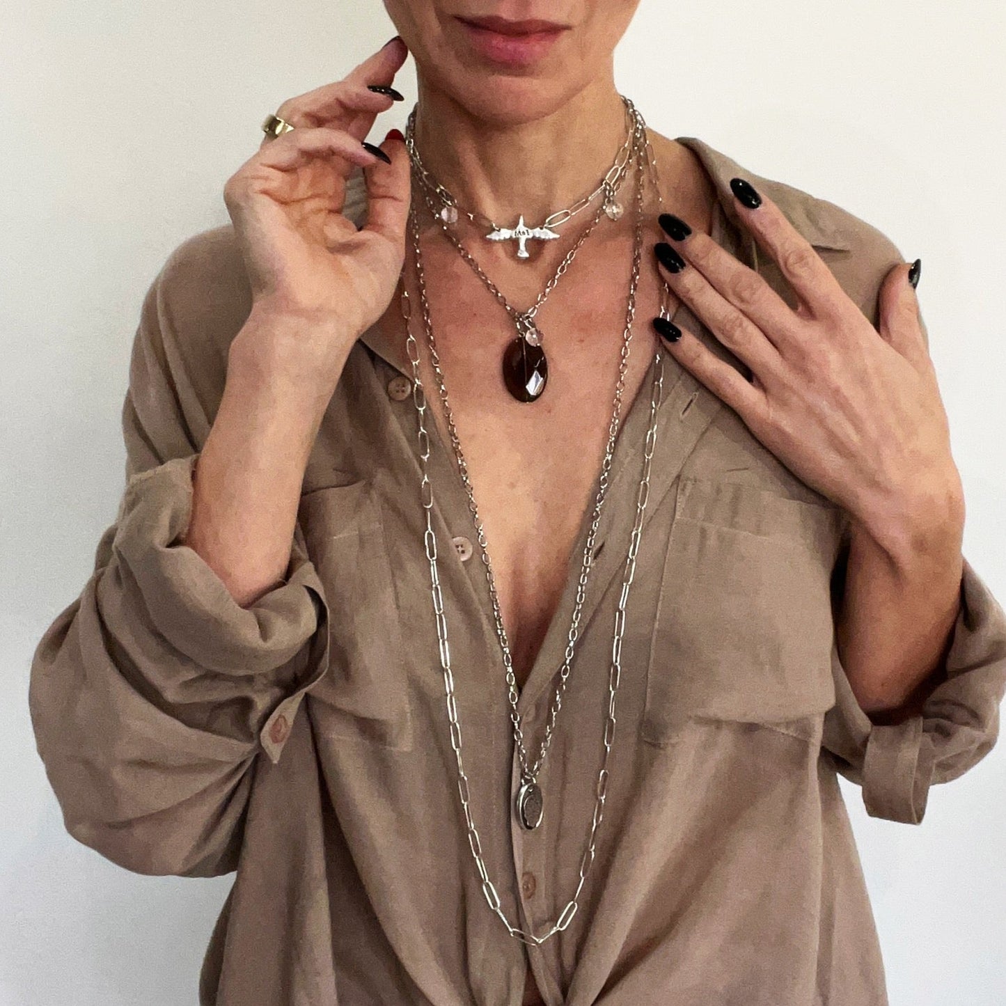 I Am Bird Long Chain Necklace