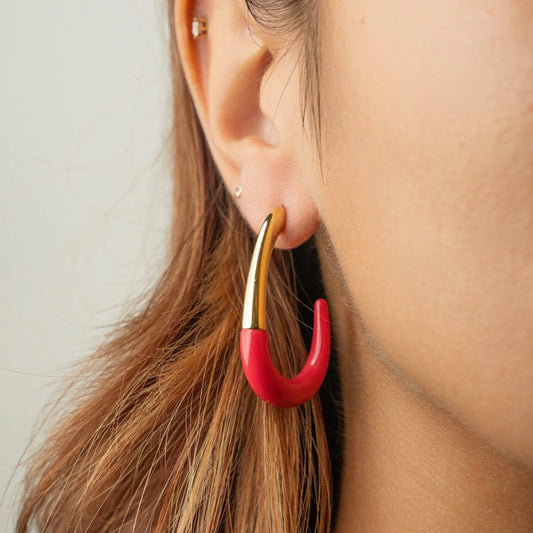 J Hoop Earrings