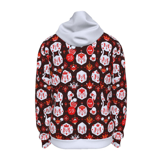 Munsieur Men's Luxury Zipper Hoodie with Bold Pattern
