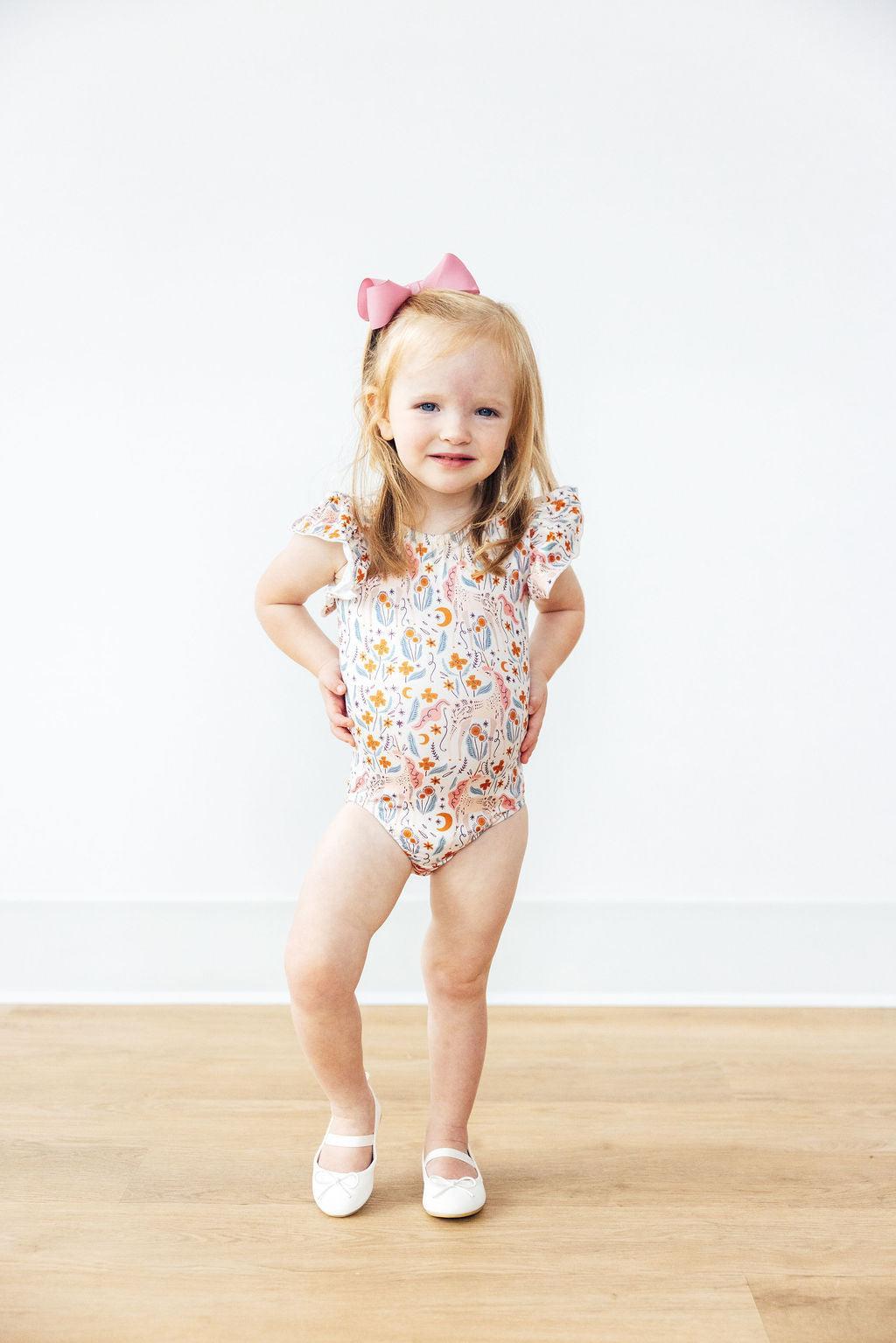 Unicorn Soiree S/S Flutter Sleeve Leotard