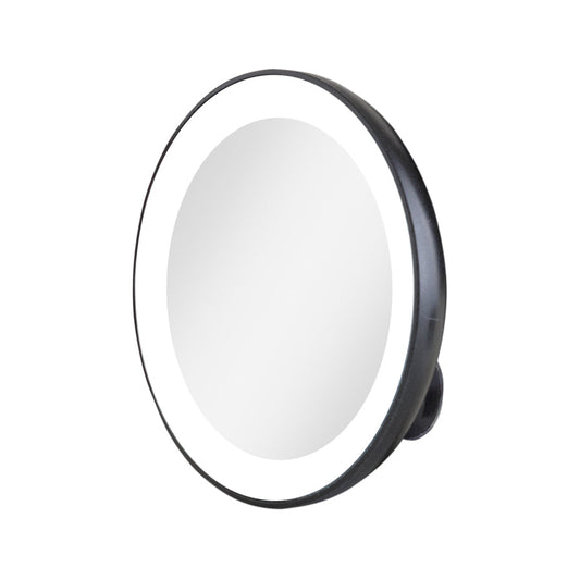 Lighted Compact Mirror with Magnification & Suction Cup