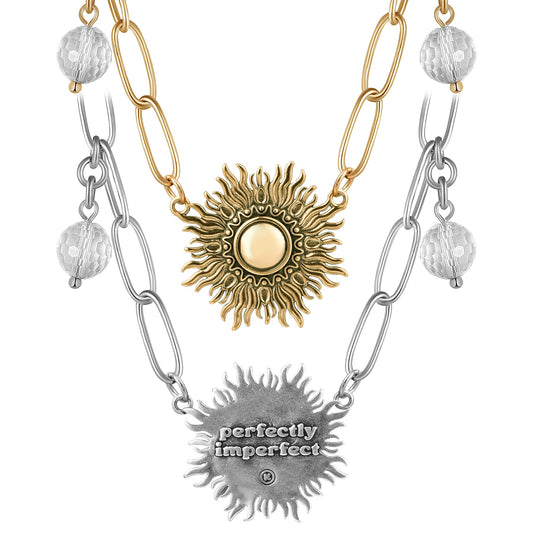 Perfectly Imperfect Starburst Long Chain Necklace