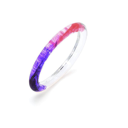 Tie Dye Slip On Lucite Bangles