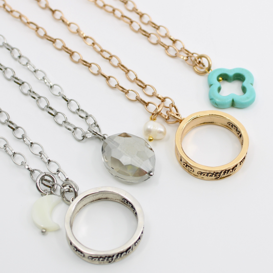 I Am Satisfied Where I Am and Eager For More Ring Original Necklace