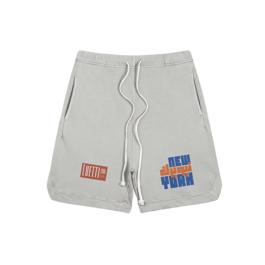 New York Arabic Kufic Script Clipped Corner Shorts