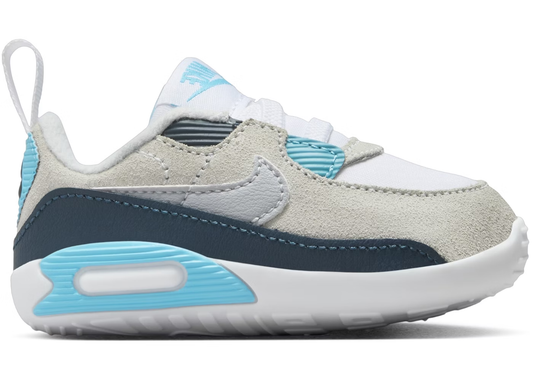 Nike Air Max 90 Crib White Baltic Blue Armory Navy Wolf Grey (I)