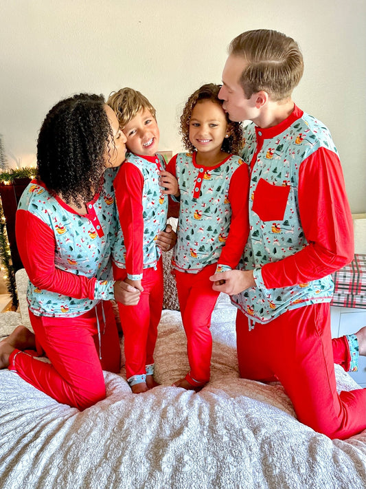 Toddler Boys Light Santa Pajamas