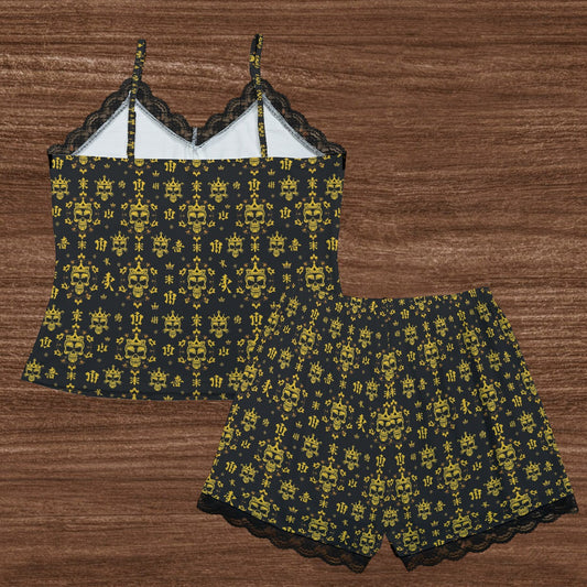 Munsieur Urban Sleepwear Set for Women with Skull Print